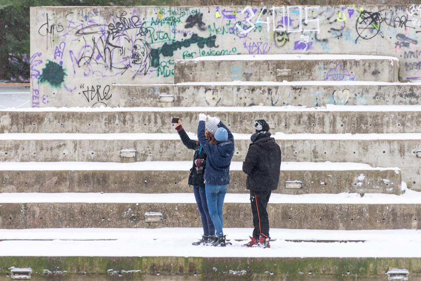 Fotos: La nieve ha dejado una jornada de diversión en Palencia