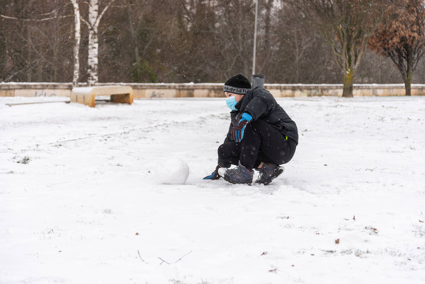 Fotos: La nieve ha dejado una jornada de diversión en Palencia