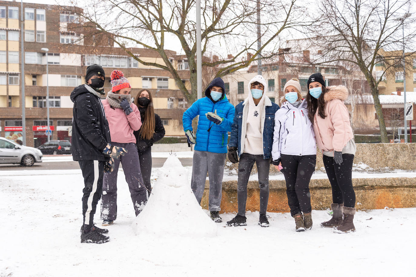 Fotos: La nieve ha dejado una jornada de diversión en Palencia