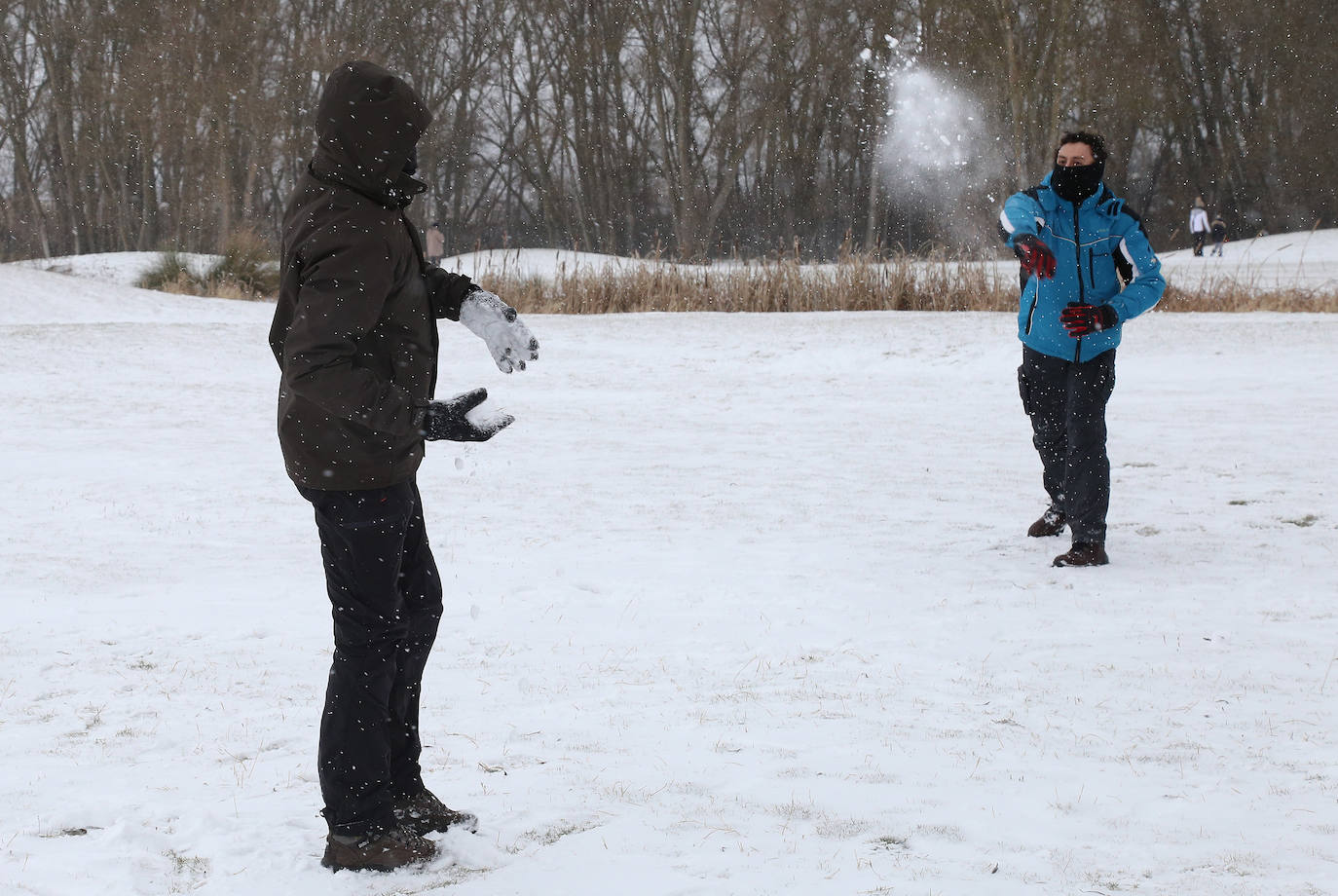 Fotos: La nieve ha dejado una jornada de diversión en Palencia