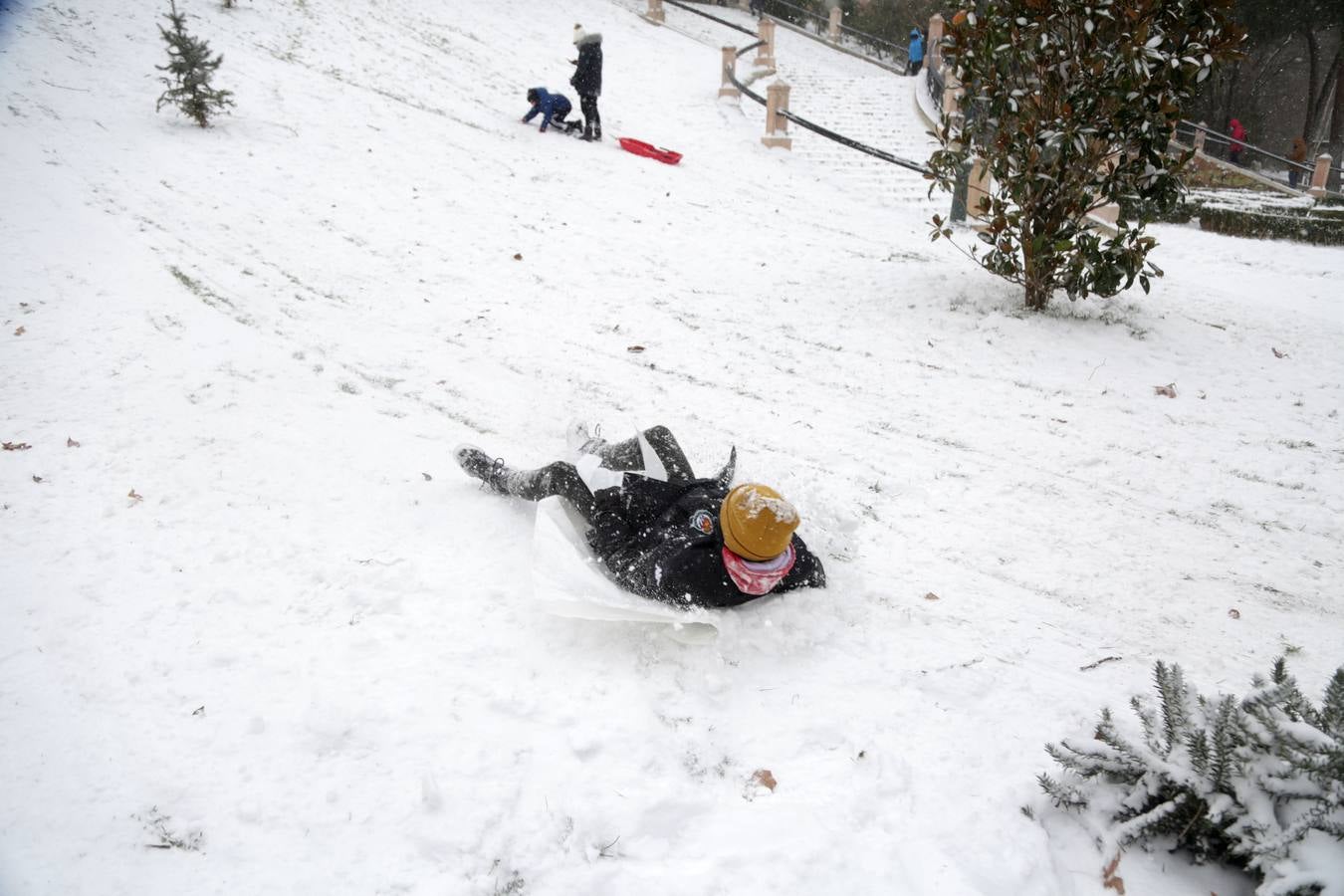 Fotos: Los vallisoletanos disfrutan de un día de nieve en la ciudad