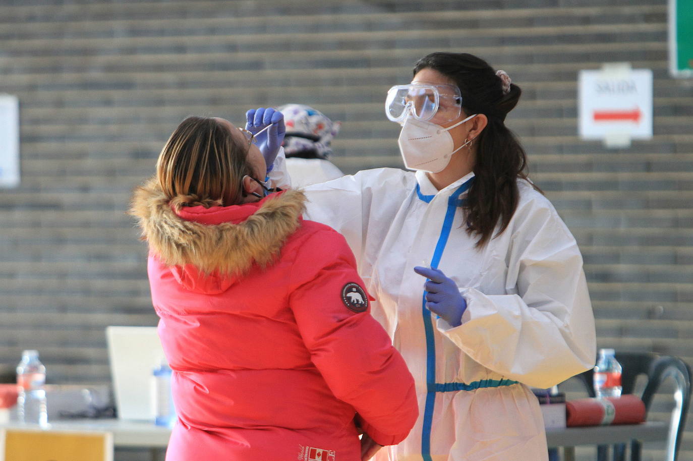 Prueba realizada el pasado fin de semana durante el cribado en La Lastrilla.