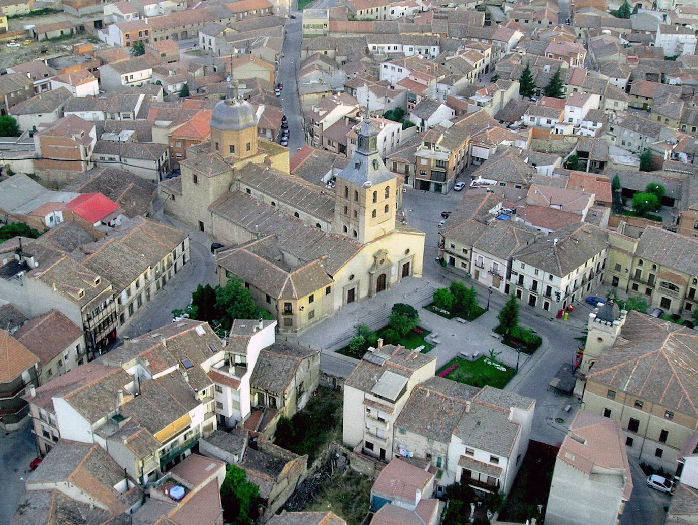 Vista aérea de la localidad segoviana de Carbonero el Mayor.