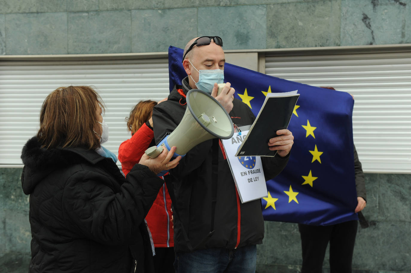 Protesta de los interinos en Valladolid. 