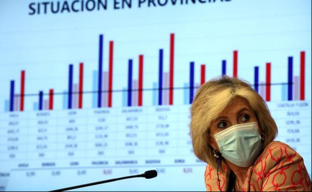 Verónica Casado, durante la rueda de prensa.