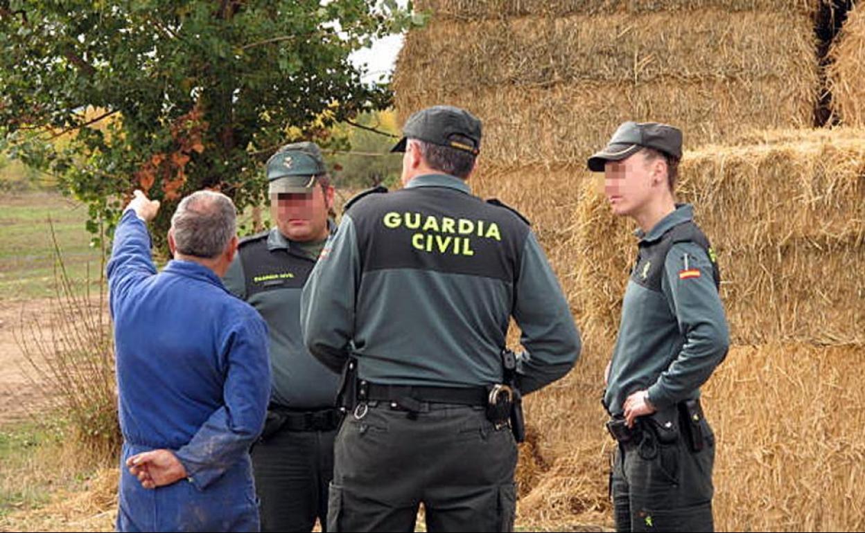 Efectivos de la Guardia Civil durante una intervención en una imagen de archivo.