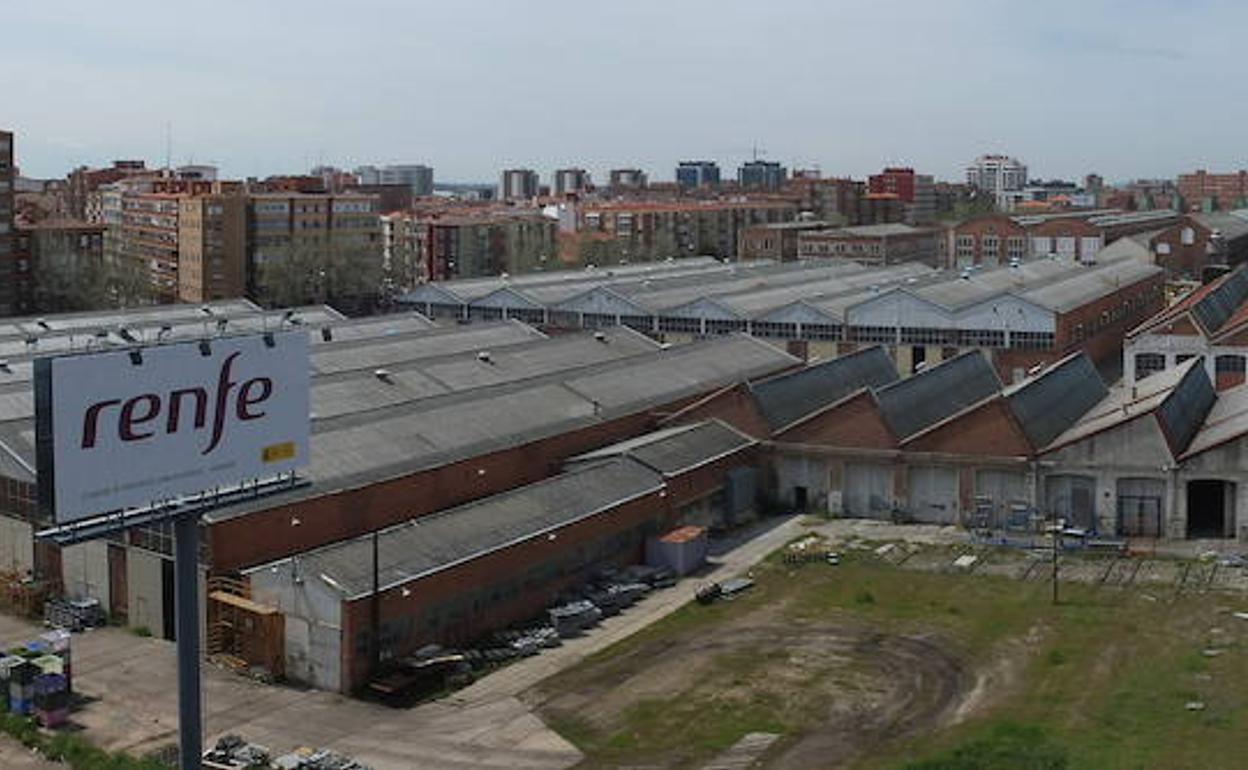 Talleres de Renfe en el barrio de Delicias.