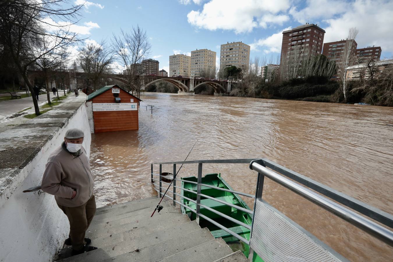 Fotos: Crecida del río Pisuerga a su paso por Valladolid