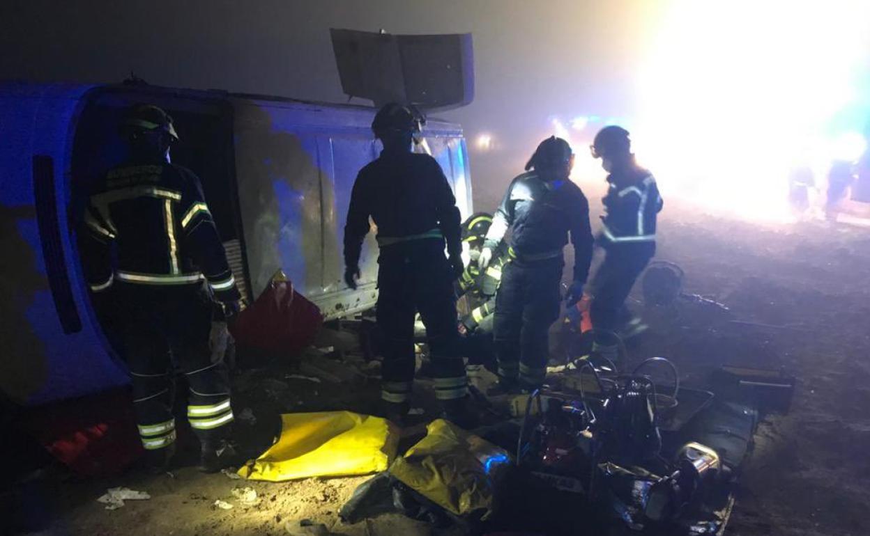 Herido un joven de 20 años tras sufrir un accidente en un camino agrícola perpendicular a la A-62 en Geria