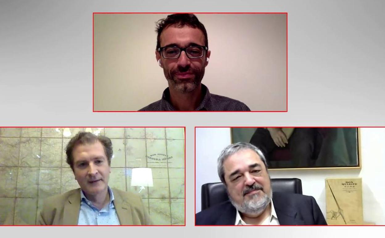 Ibon Martín, arriba. Fernando Conde y Carlos Aganzo, abajo. 