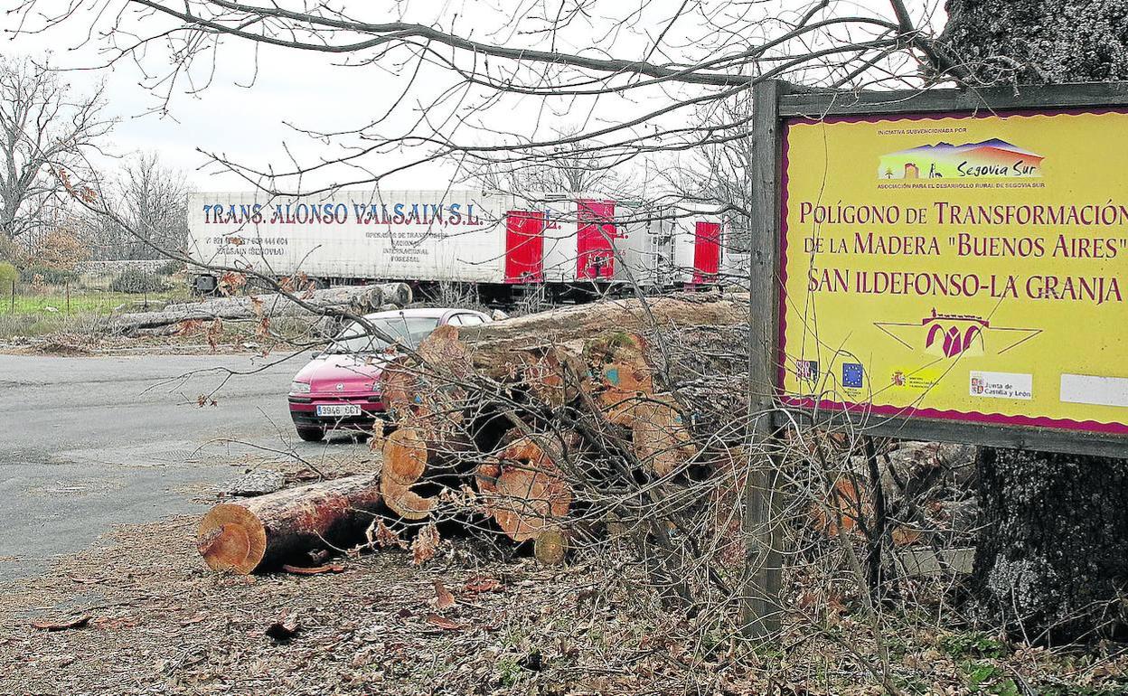 Área del polígono industrial Buenos Aires, en La Pradera de Navalhorno, donde se van a instalar seis nuevas empresas relacionadas con el sector de la madera. 