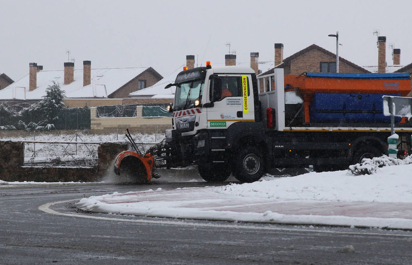 temporal de nieve en la provincia de Segovia 