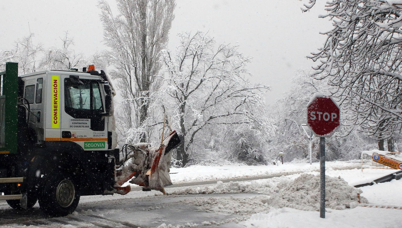 temporal de nieve en la provincia de Segovia 