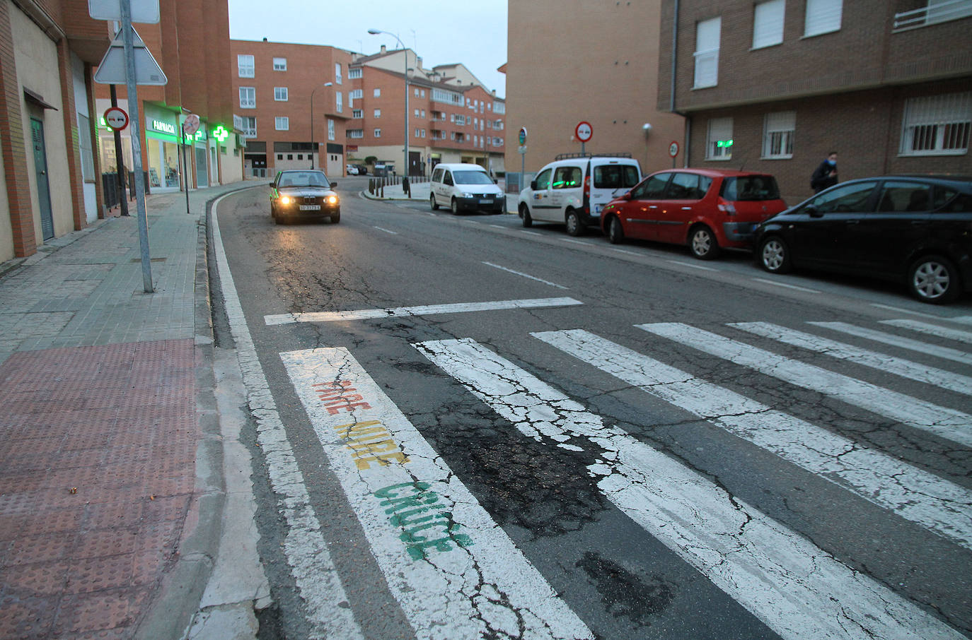 Estado de la carretera de Villacastín.