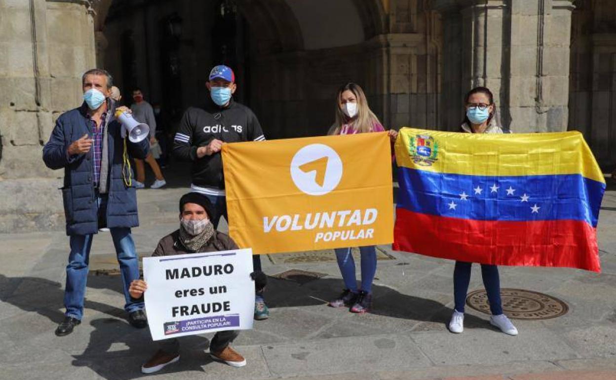 Concentración de Voluntad Popular en la Plaza Mayor de Salamanca.