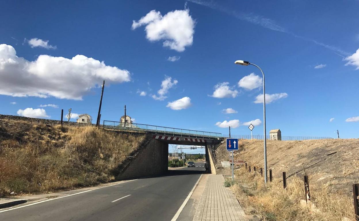 Carretera de Lumbrales en la salida de Ciudad Rodrigo