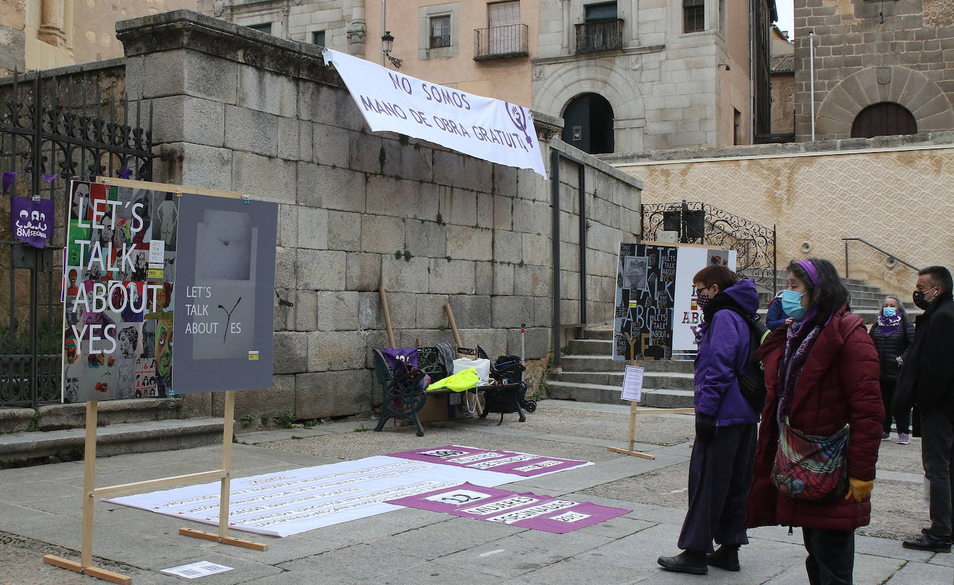 Diversas actividades durante la celebración del 8-M en Segovia. ANTONIO DE TORRE Y ÓSCAR COSTA