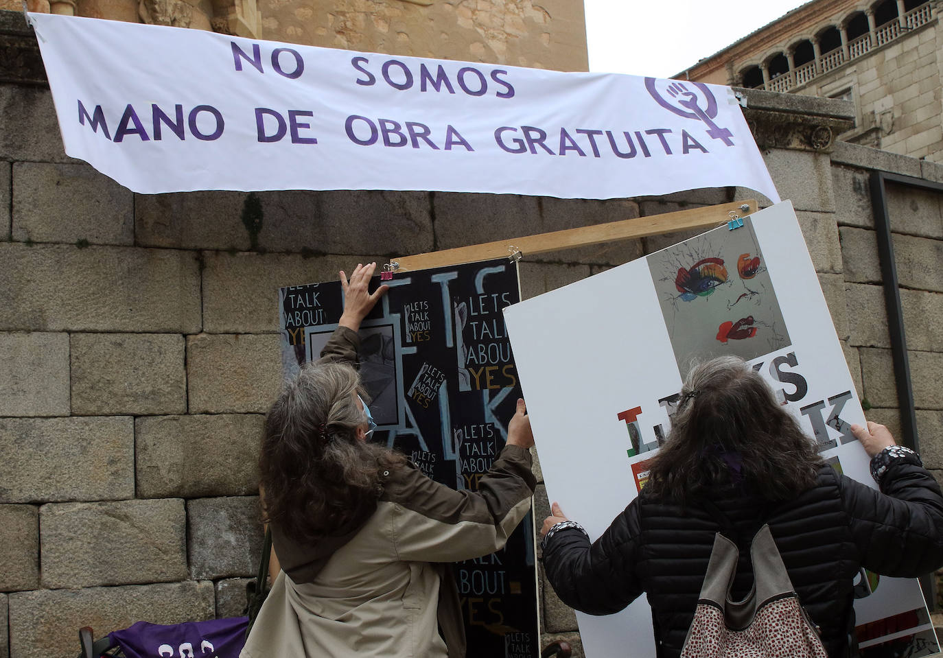 Diversas actividades durante la celebración del 8-M en Segovia. ANTONIO DE TORRE Y ÓSCAR COSTA