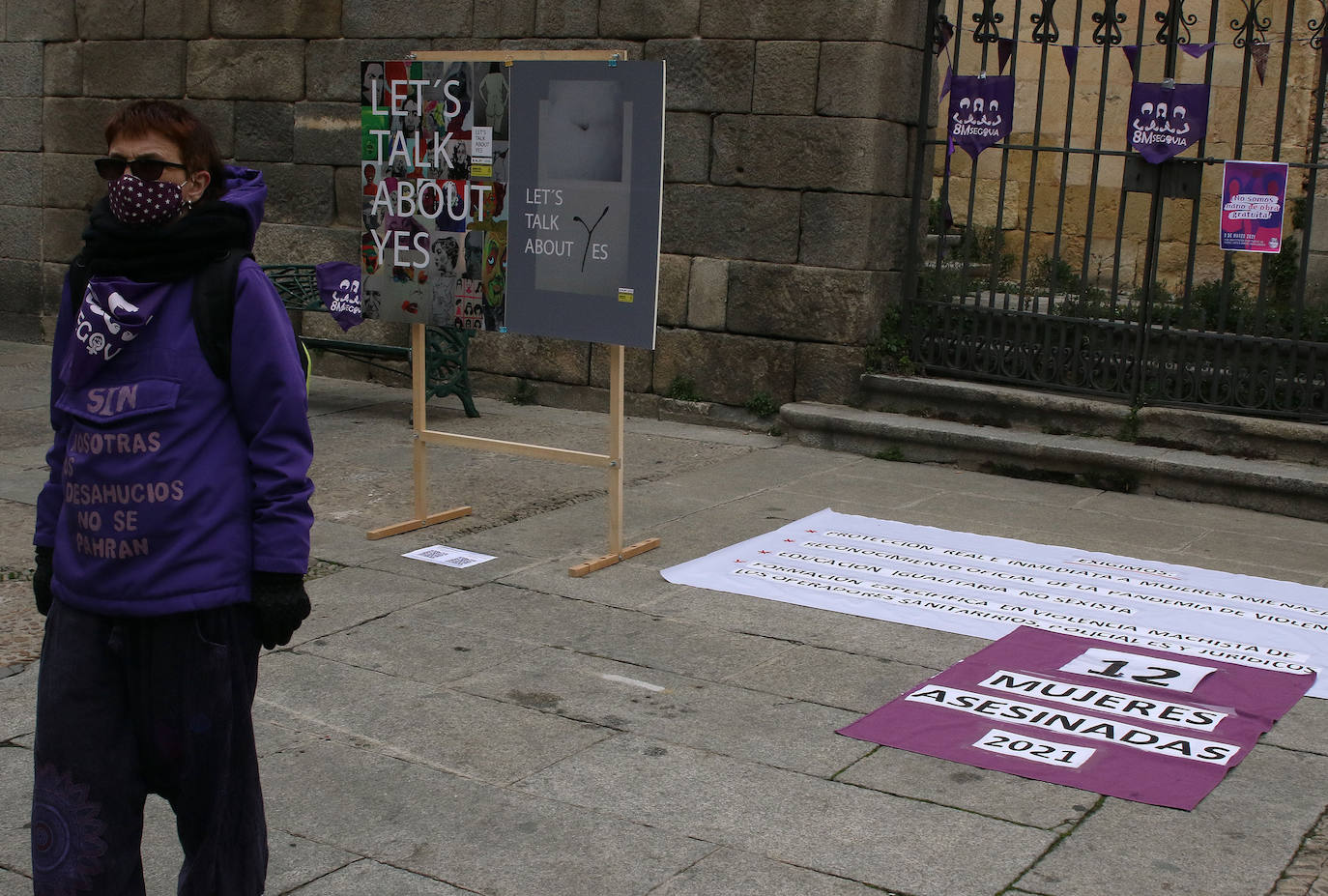 Diversas actividades durante la celebración del 8-M en Segovia. ANTONIO DE TORRE Y ÓSCAR COSTA