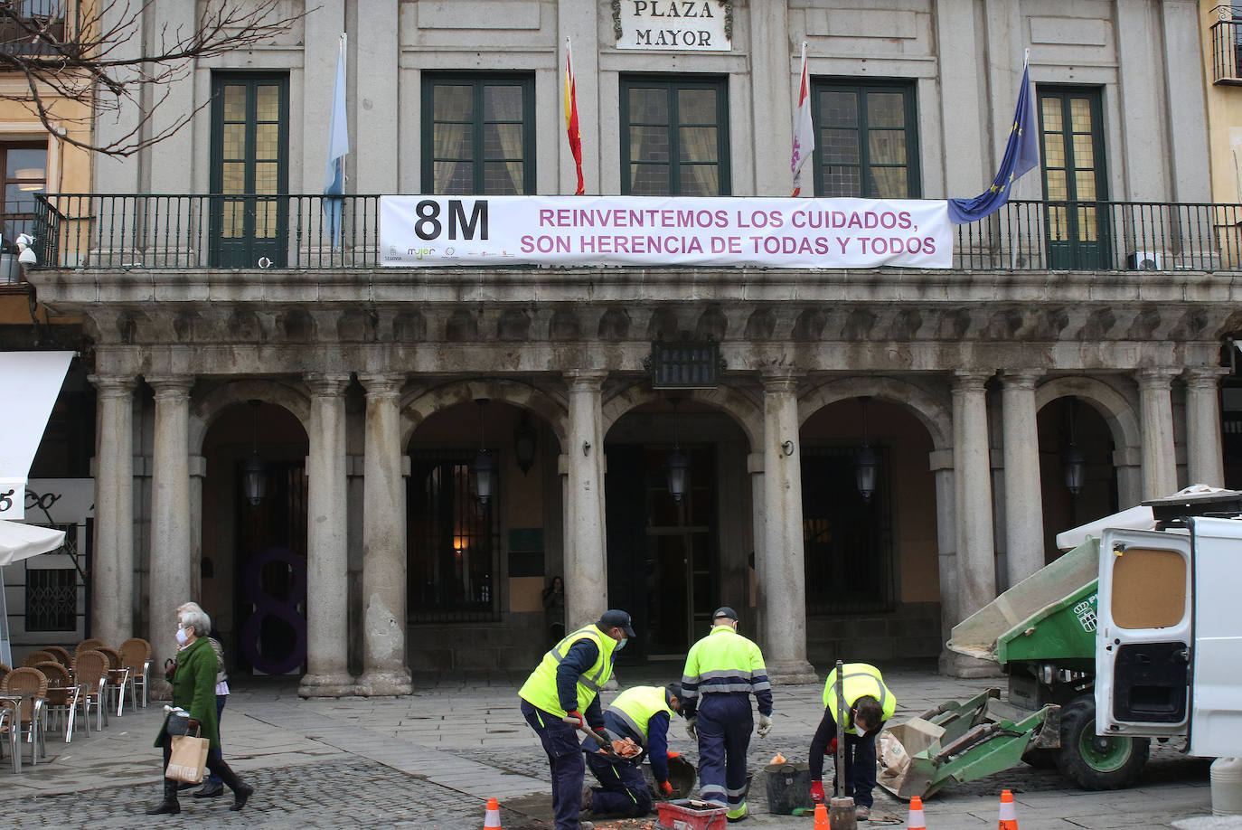 Diversas actividades durante la celebración del 8-M en Segovia. ANTONIO DE TORRE Y ÓSCAR COSTA