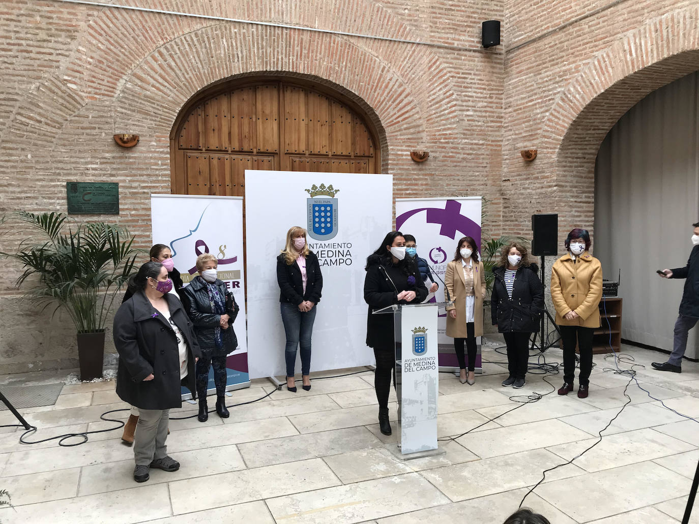Lectura del manifiesto en Medina del Campo.