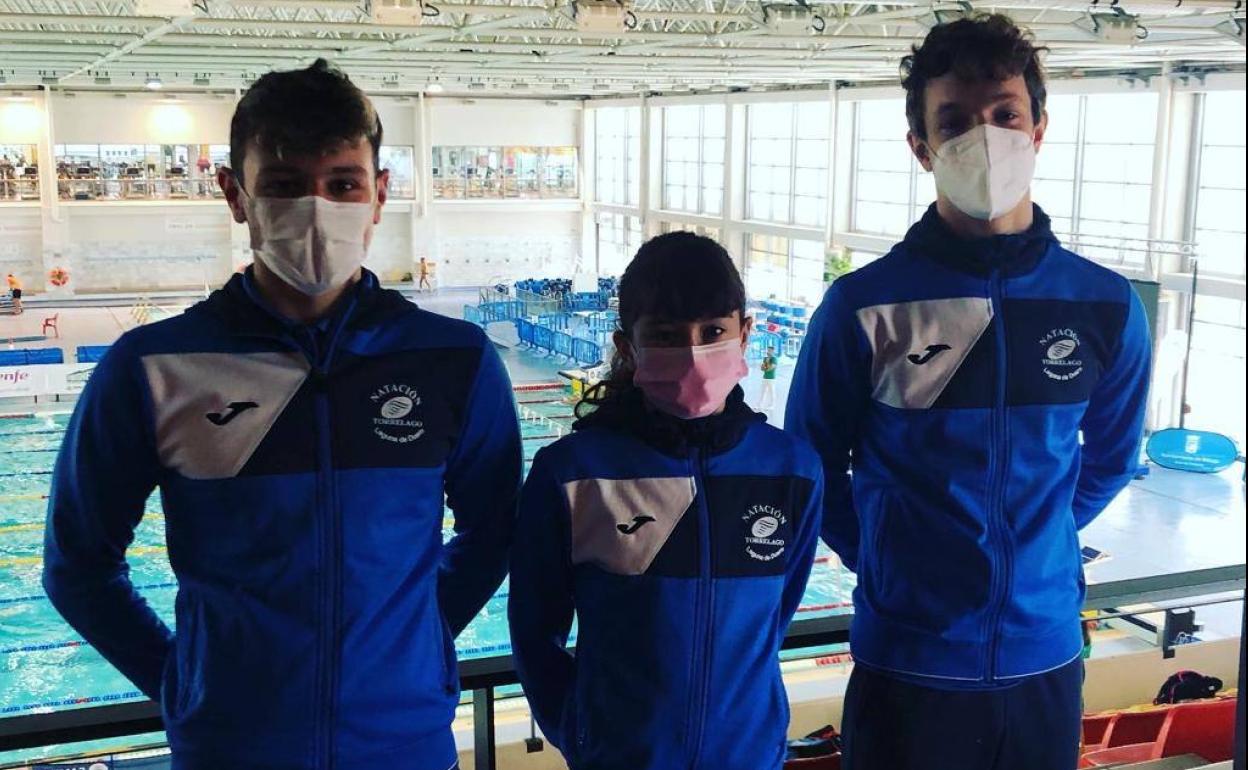 Diego de la Fuente, Nayara Pineda y Mario Arias. 