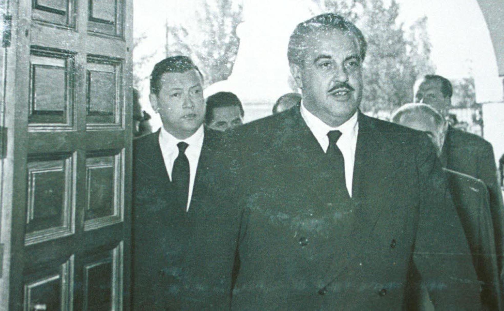 José Antonio Girón en Valladolid, en junio de 1956.