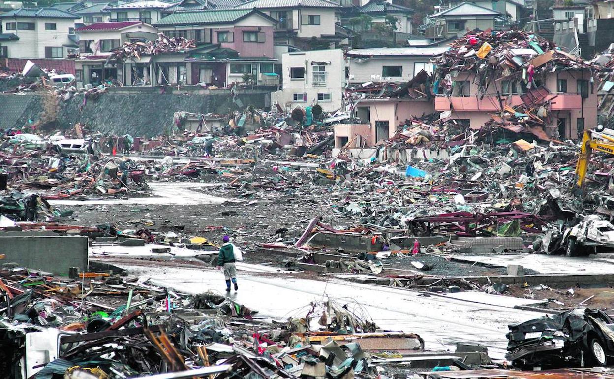 Onagawa, en la prefectura de Miyagi, fue uno de los pueblos de la costa nipona que quedaron devastados por el tsunami del 11 de marzo de 2011.