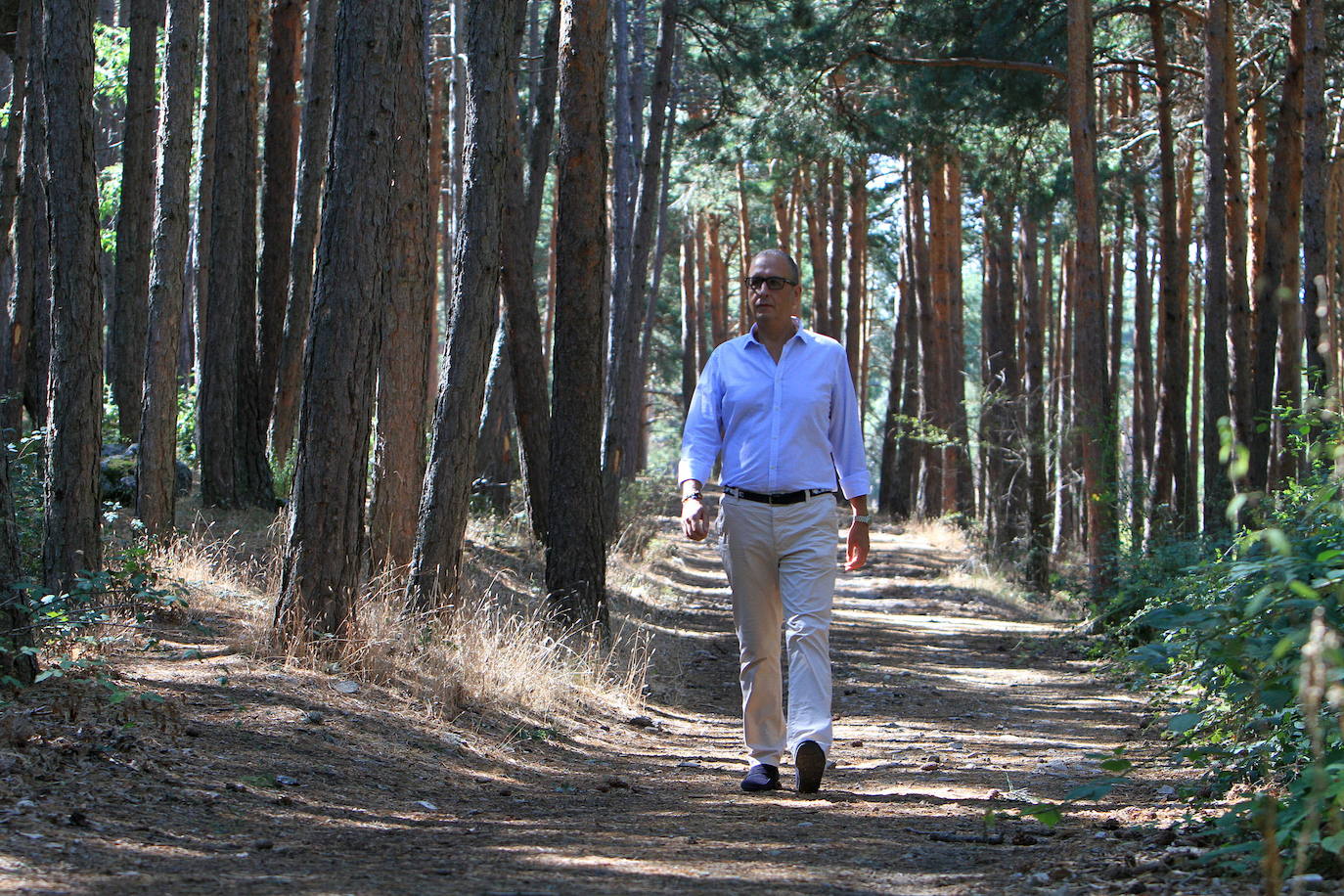 El pasado verano, en los pinares de Valsaín, uno de sus lugares preferidos para hacer deporte.