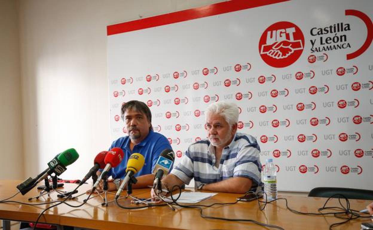 Marcelino Muñoz García, derecha, en una rueda de prensa anterior.