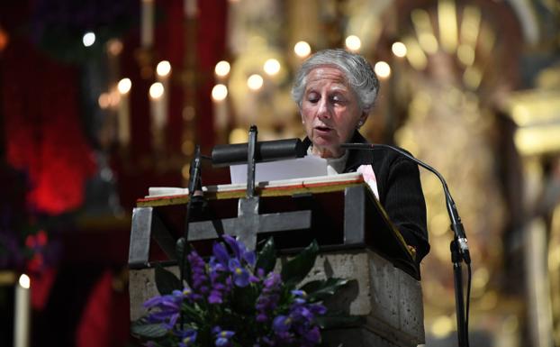 María Antonia Fernández del Hoyo, durante el pregón en la Catedral. 