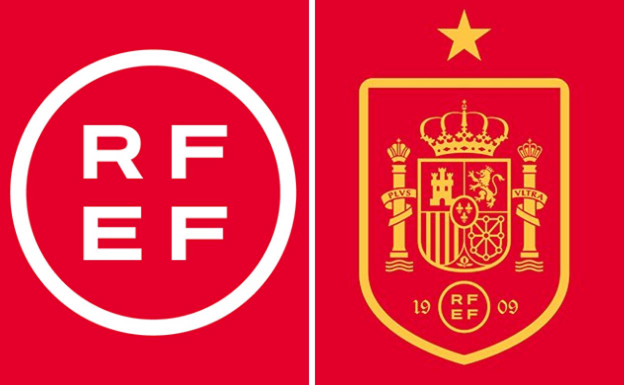 Nuevos logos de la RFEF (Izquierda) y de la Selección (derecha)