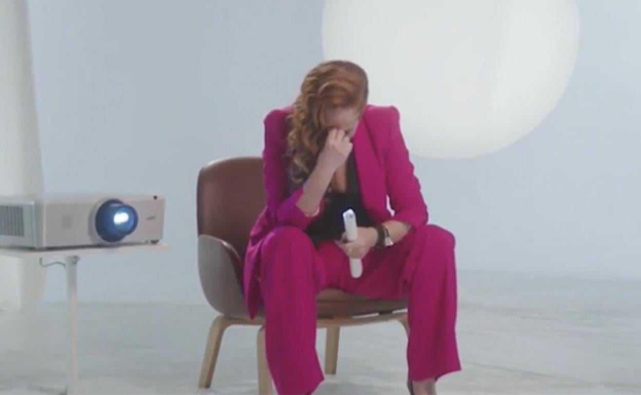 Rocío Carrasco durante la emisión de la docu-serie. 