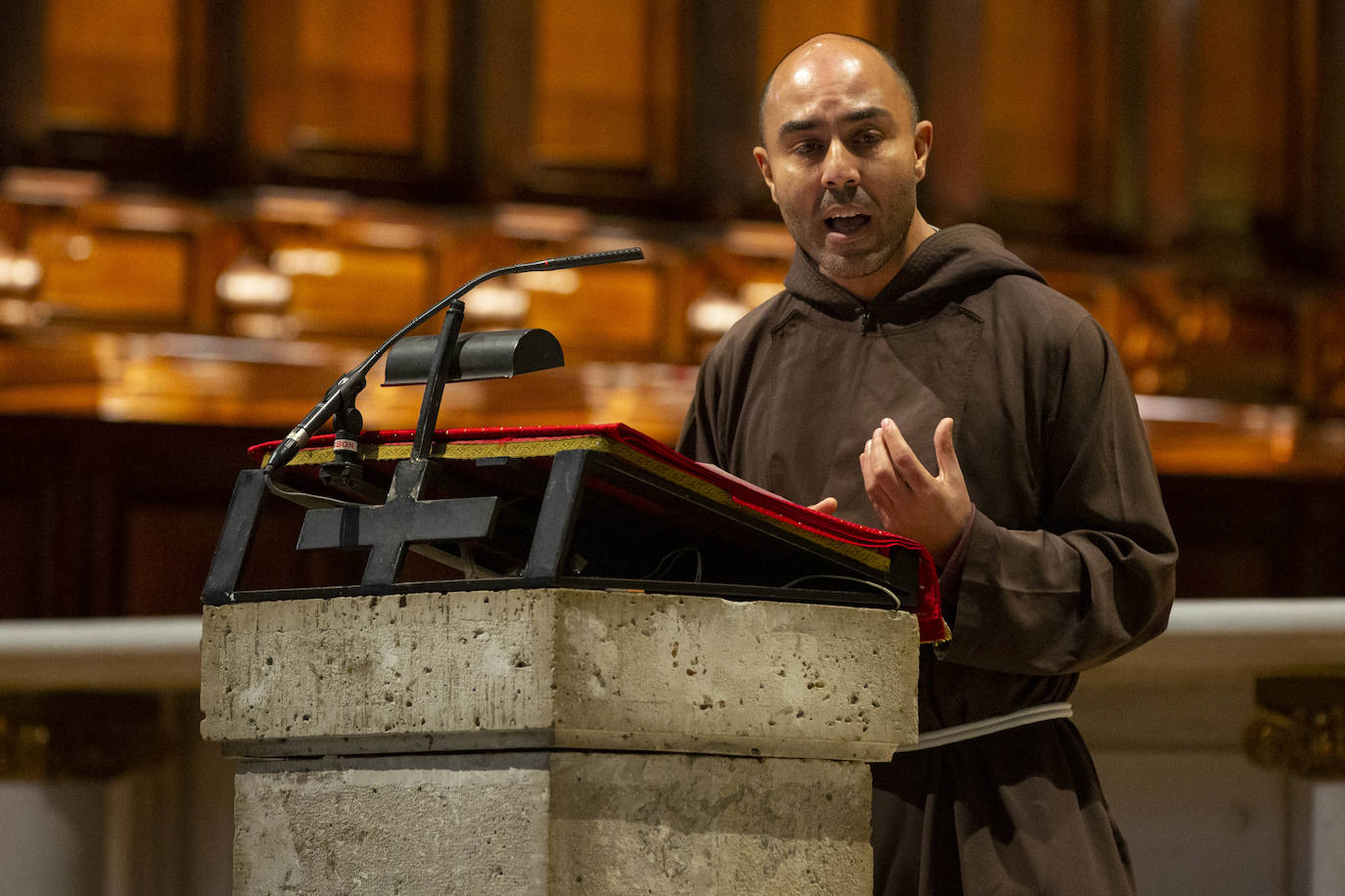 El padre Víctor Herrero de Miguel de la Orden de los Hermanos Menores de los Capuchinos ha sido el encargado del Sermón este Viernes Santo