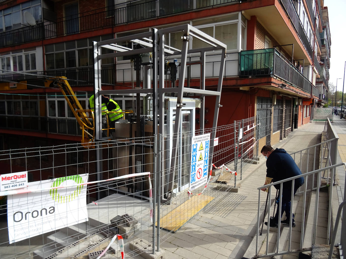 Fotos: Obras en los tres ascensores urbanos de San Isidro, en Valladolid