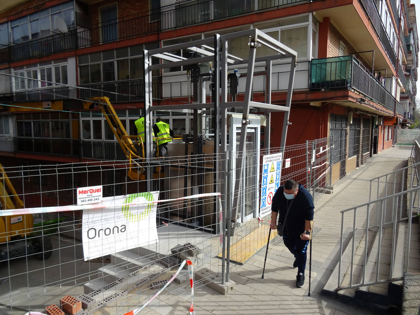 Fotos: Obras en los tres ascensores urbanos de San Isidro, en Valladolid