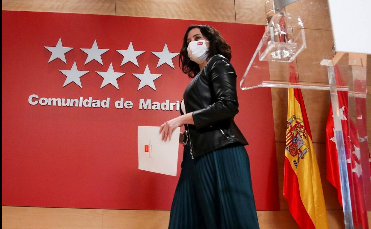 La presidenta de la Comunidad de Madrid, Isabel Díaz Ayuso.