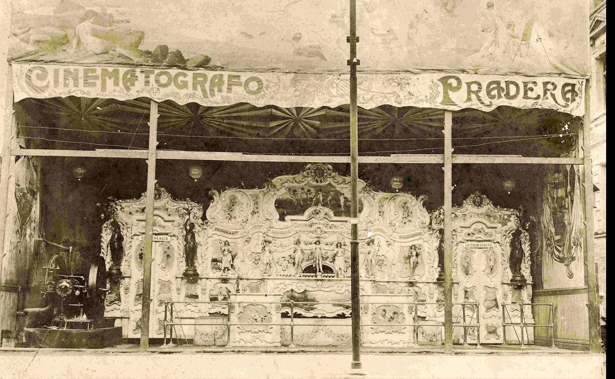 El primer cine estable de Valladolid, el Cinematógrafo Pradera, construido en el año 1904, tenía un organillo a la entrada.