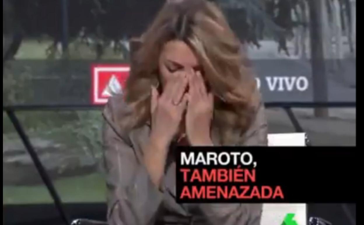 La ministra de Trabajo, Yolanda Díaz, al enterarse de las amenazas a Maroto 