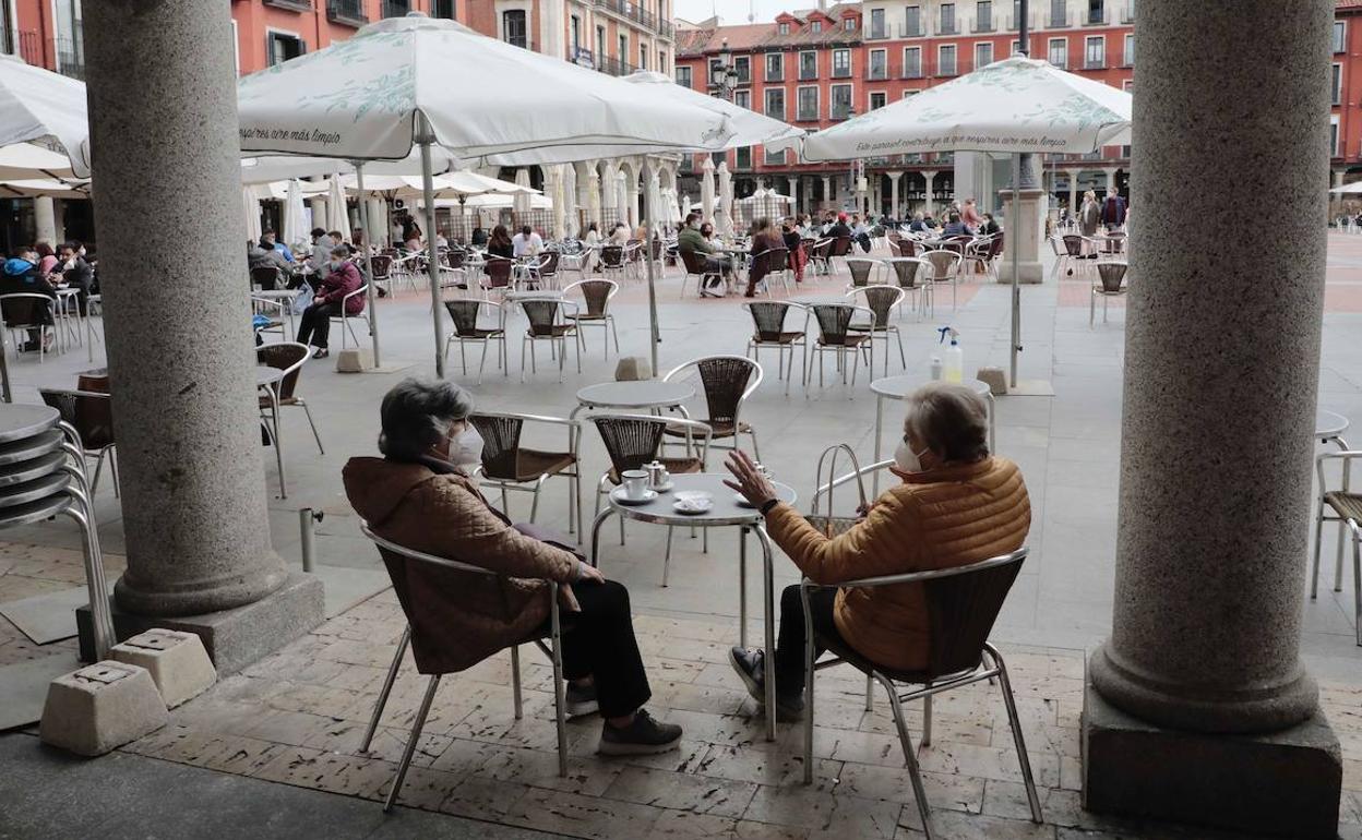 Terrazas en la Plaza Mayor.