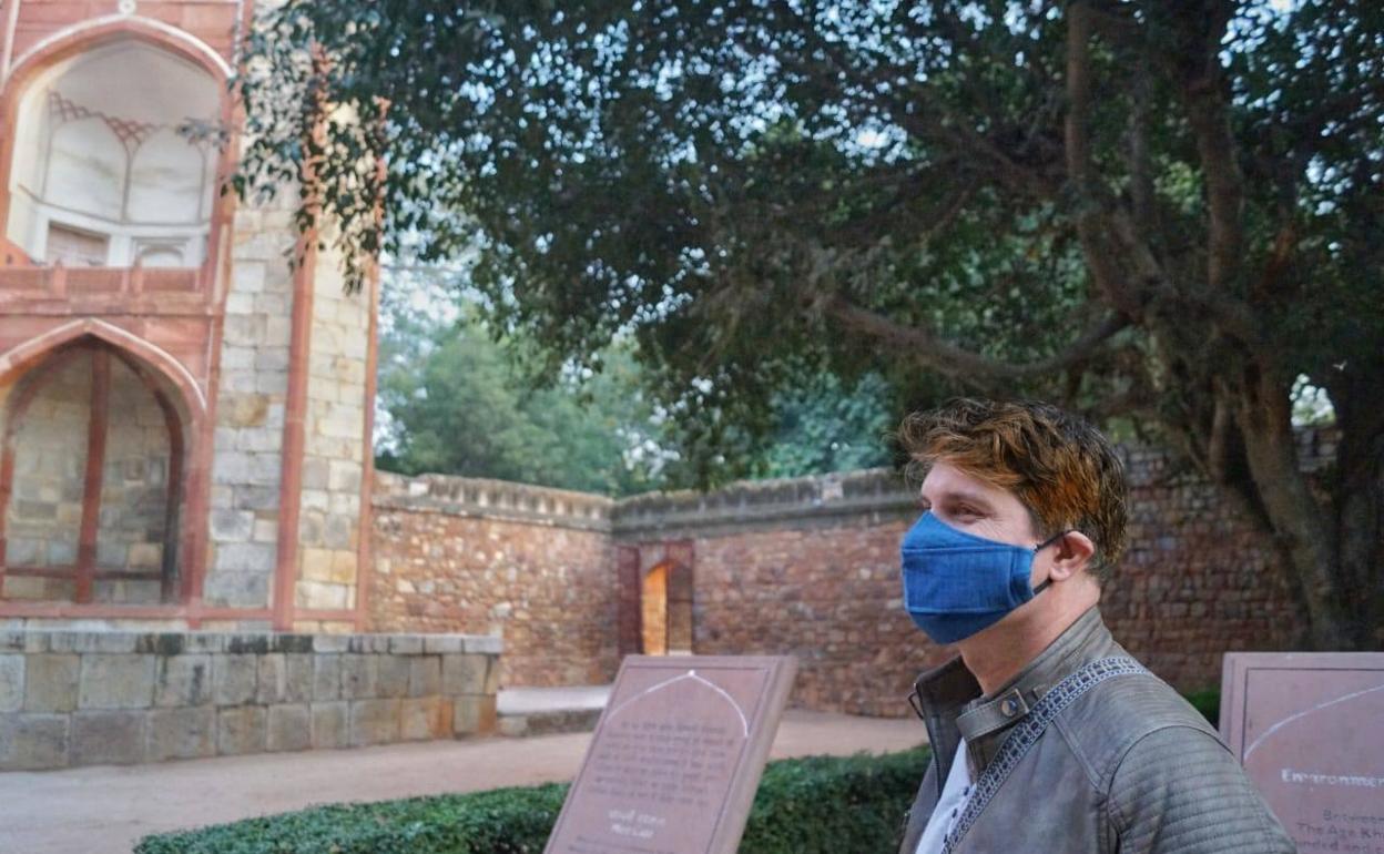 Gustavo, vallisoletano del Cuatro de Marzo, en Humayon Tomb, uno de los lugares históricos más emblemáticos de Delhi. 