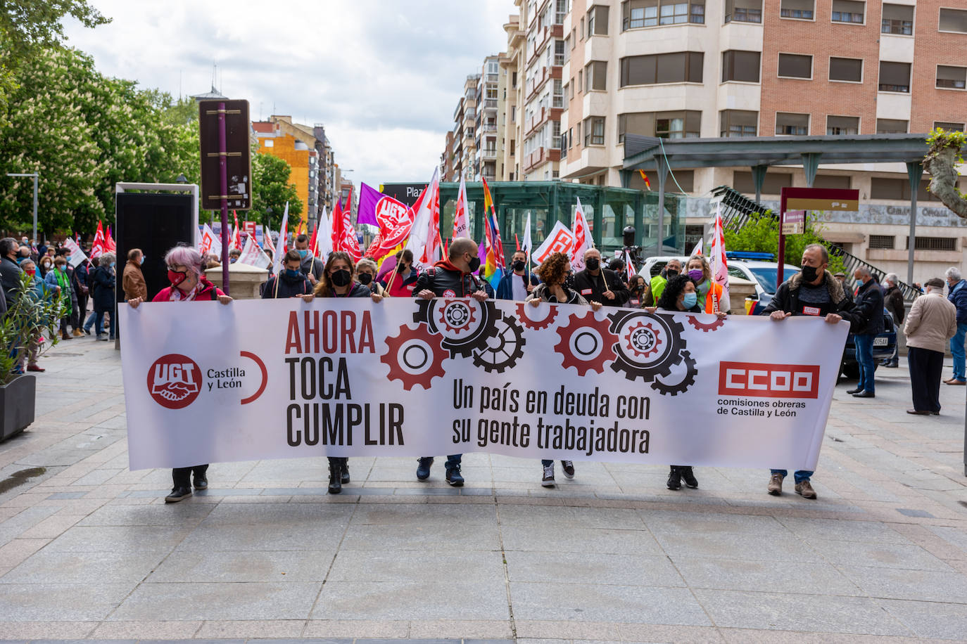 Fotos: Manifestación del Primero de Mayo en Palencia