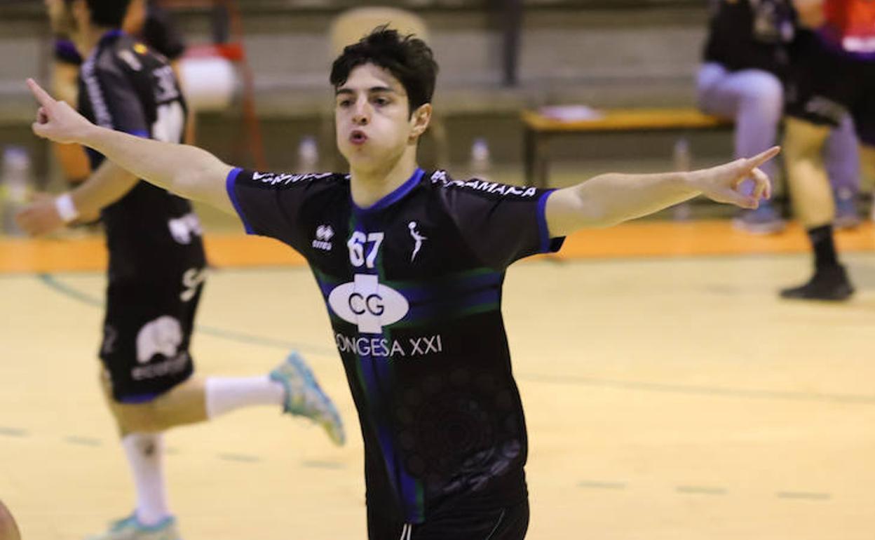 Sergio Nicolás celebra un gol. 