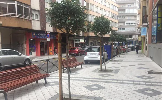 Alcorques en la calle Panaderos.