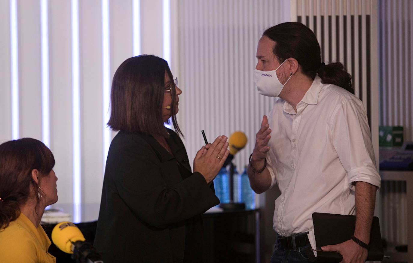 Pablo Iglesias abandonó un debate radiofónico tras un enfrentamiento con Rocío Monasterio.