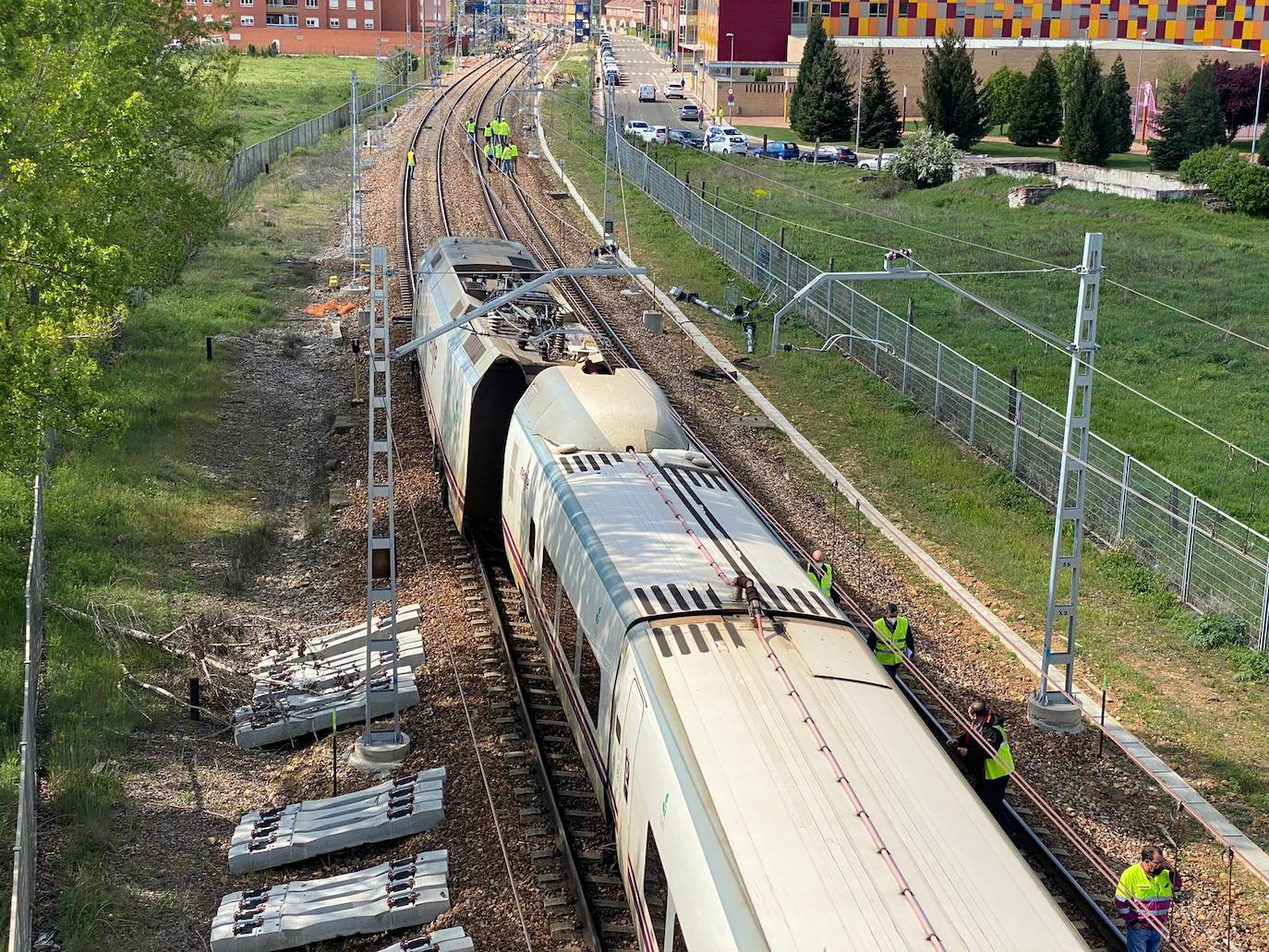 Fotos: Descarrila en León un Alvia que viajaba de Madrid a Gijón