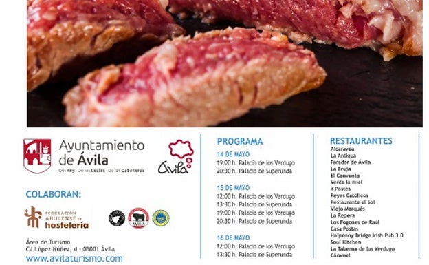 Cartel de la III Muestra Gastronómica de la IGP Carne de Ávila