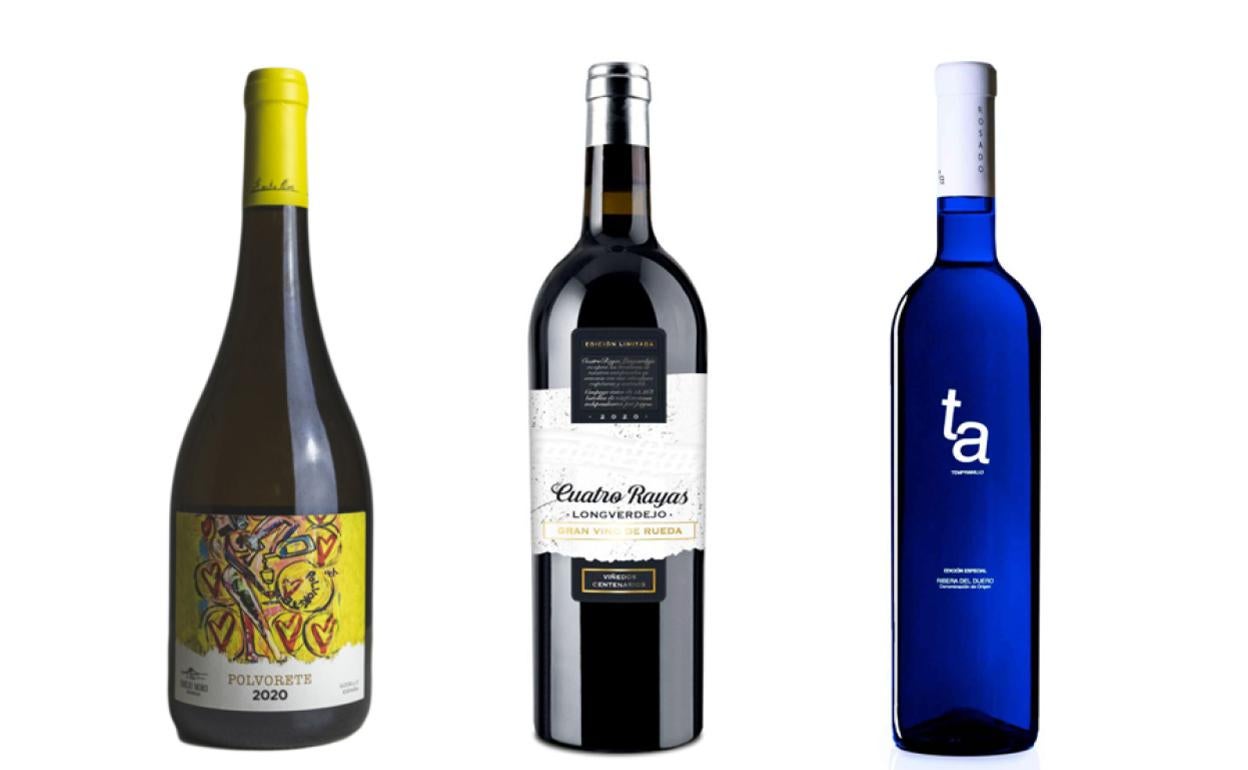 Polvorete 2020, Cuatro Rayas Longverdejo Viñedos Centenarios 2020, TA Rosado 2019. 