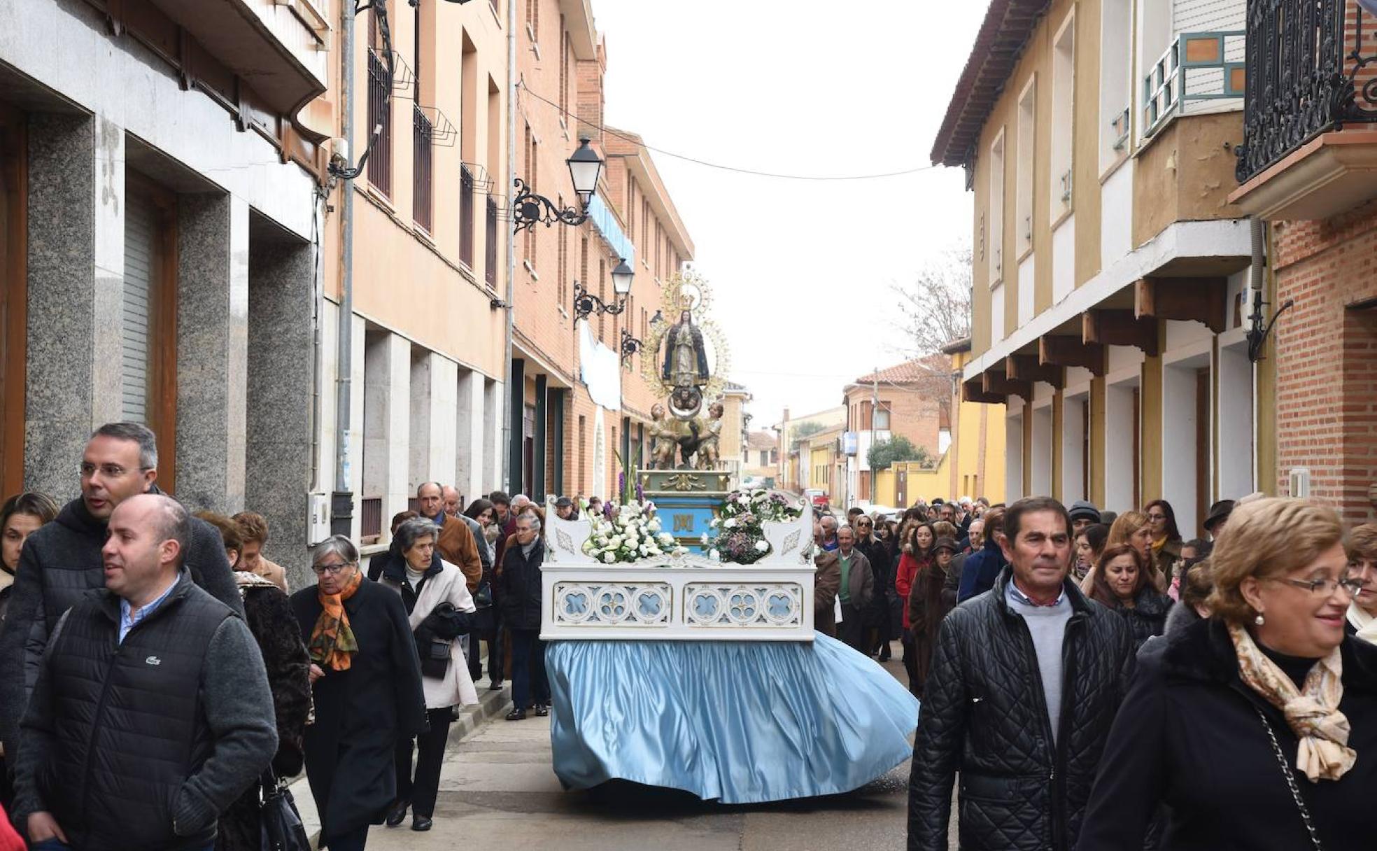 Procesión de la Inmaculada Concepciónen Villalpando.