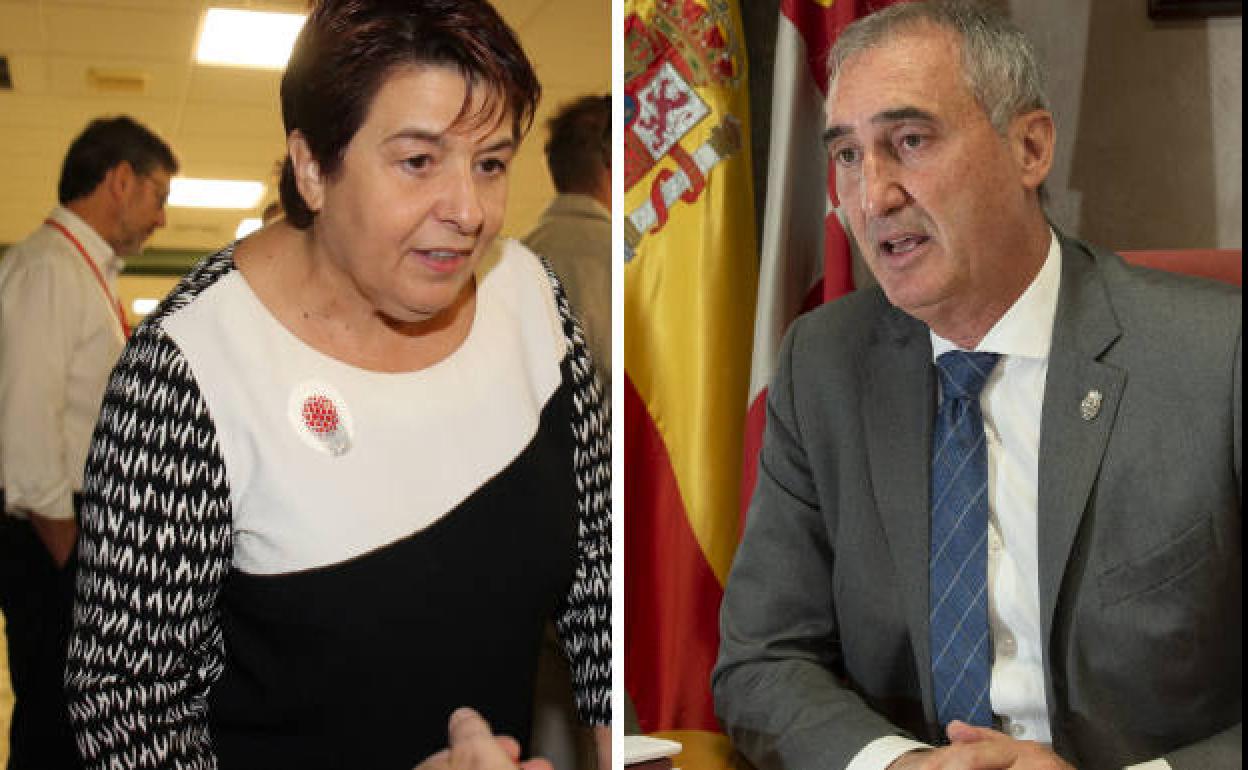 La alcaldesa de Segovia, Clara Luquero y el delegado de la Junta, José Mazarías. 